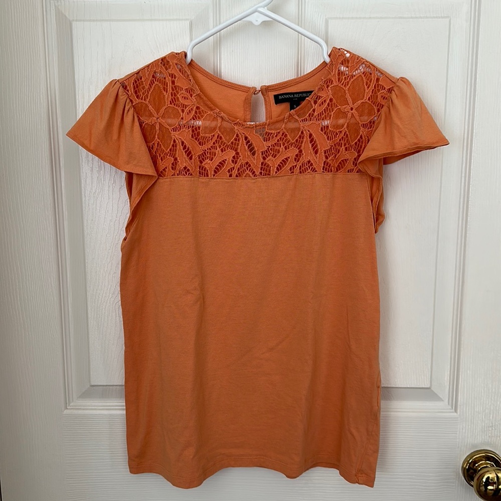 Banana Republic Flutter Cap Sleeve Top Size Small
